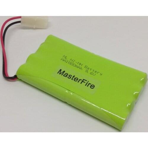 MasterFire 2PACK/LOT Brand New 9.6V AA 1800mAh Ni-MH AA Battery Rechargeable NiMH Batteries Pack With Plugs