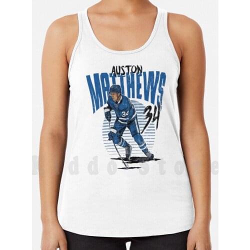 Auston Matthews For Fans tank tops vest 100% Cotton Auston Matthews Hockey Leafs Auston Matthews Mitch Marner Canada
