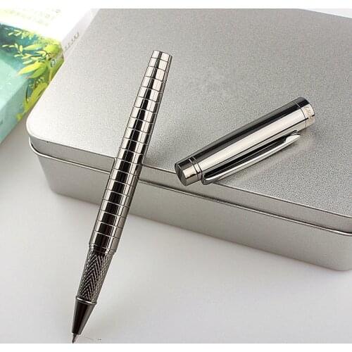 0.5mm silver metal Ballpoint pen learning office supplies school stationery gift luxury pen hotel business