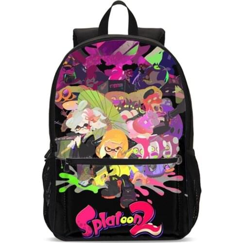 Splatoon 2 Fashion Boys School Bags Teenagers Girls Laptop Bag Children Large School Backpacks Female Bookbag Mochila Escolares