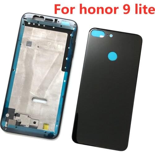 New Original For Huawei Honor 9 lite Middle Plate Frame Bezel Battery Back Cover Rear Door Lid Phone Housing Replacement Parts