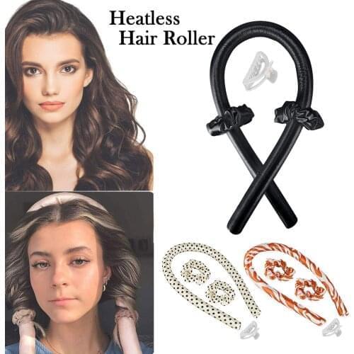 Heatless Curling Rod Headband Hair Roller Silk Curling Ribbon Sleeping Soft Headband Heatless Hair Curlers DIY Hair Styling Tool
