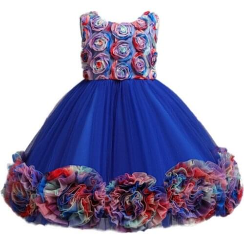 Dress for Girls 2021 Summer New Flower 2-10 Teenage Gils Wedding Birthday Party Princess Dress Childrens Clothing Kids Vestidos