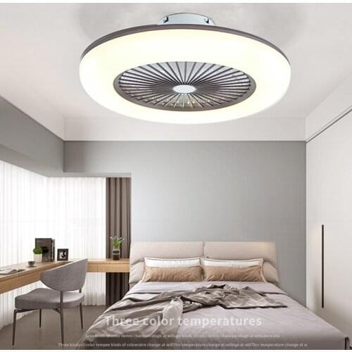 Simple Modern Intelligent Ceiling Fan Lamp Bedroom Living Room Bluetooth Remote Control Inverter Household Children Fan Light