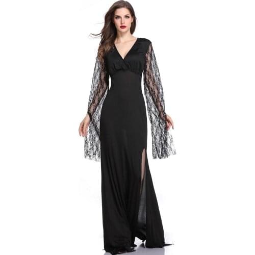 Sexy Adult Witch Costume Halloween Witch Dresses For Women Carnival Clothing Fairy Costume Cosplay Party Long Dress