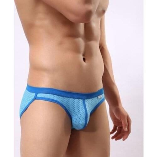 Sexy Mesh Swimwear Men Swim Brief Mens Swimsuit Low Waist Bulge Push Up Male Swimming Bathing Suit Brief Trunk Beach Sea Shorts