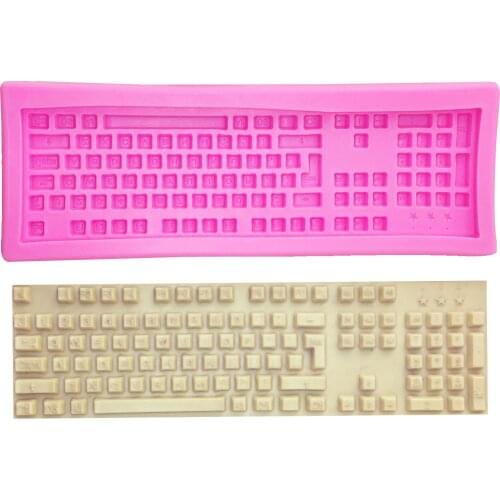 M0654 Silicone mold computer Keyboard Shape Chocolate Mold Fondant Cake mould Baking cake decorating tools