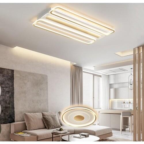 Living room lamp LED ceiling lamp modern minimalist black and white atmospheric ceiling lamp lighting for living room