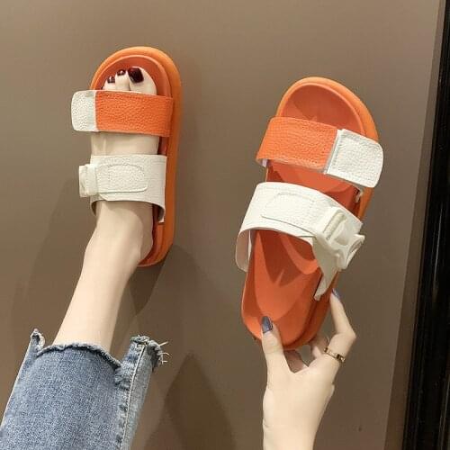 Slippers Women Summer New Fashion All-Match Flat-Soled Fashion Platform Sandals