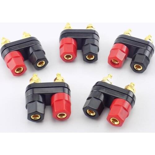 1/5pcs Banana plugs Jack Socket Couple Terminals DIY Connectors Red Black Connector Amplifier Terminal Binding Post Speaker
