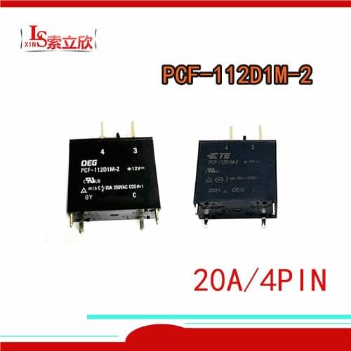 10PCS/LOT 100%New relay PCF-112D1M-2 12VDC PCF-112D1M PCF-124D1M-2 24VDC PCF 112D1M-2 20A 4PIN 250VAC 1 group normally open