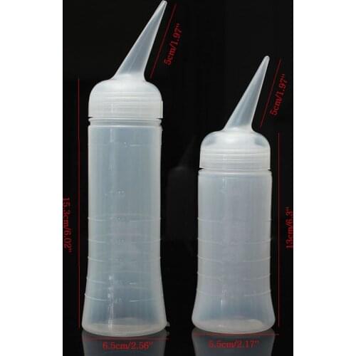 120/260ml Salon Hair Color Measuring Applicator Bottle Scale Hairdressing Tool