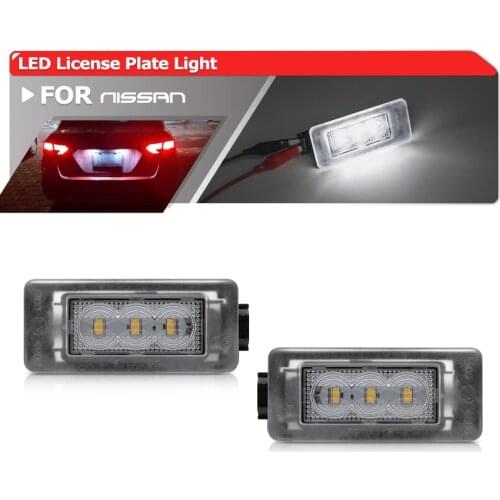 2x CANbus Pure White SMD Led Number License Plate Lights For Nissan Serena C27 2016- Altima 2019 Direct Fits