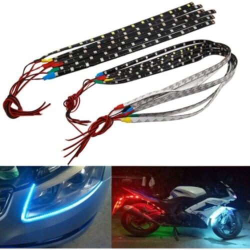 30cm 60cm Car Auto Decorative Lamp colorful LED Strip 5050 Flexible Strip Light Tape Daytime Running Lamps DRL Angel Eyes