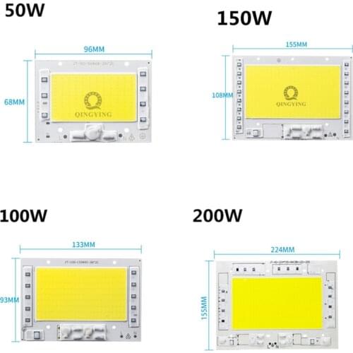 5pcs LED COB 5054 Schwarz King Kong licht bead 50 W 100 W 150W 200 W 220 v Smart IC fit Für DIY High power nicht müssen Treibe