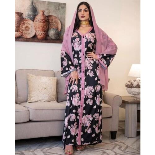 Abayas Dresses For Women Robe Musulmane Longue Turkey Muslim Dress Islam Femme Kaftan Caftan Ramadan Eid Mubarak Abaya Dubai