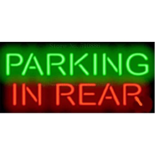 Parking Repair Car Auto Businese Club Pub Glass Tube neon sign Handcrafted Automotive signs Shop Store Business signage 17"x14"