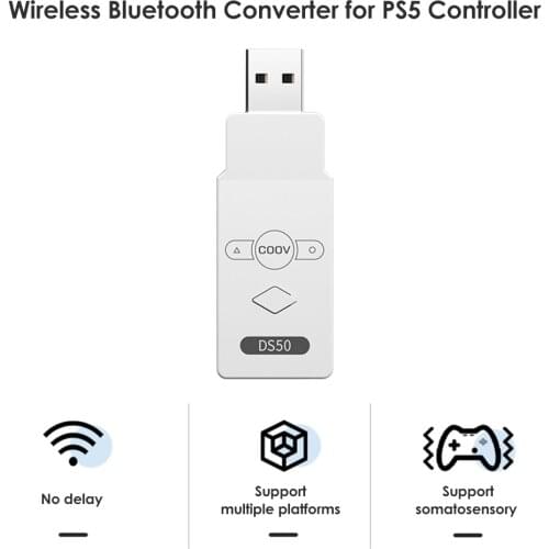 USB Wireless Joystick Gamepad Converter for PS5/ Switch Lite/ PS4/ PS3/ PC Bluetooth Controller Adapter Receiver Game Accessorie
