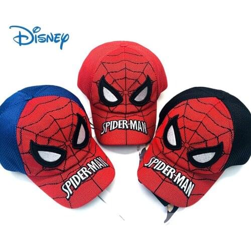 Disney Marvel Superhero Hat Spider-Man Childrens Hat Kids Boys Girls Baseball Cap Embroidery Mesh Breathable Casual Hat