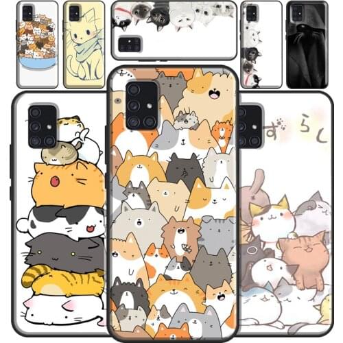 Kawaii Neko Cat Case For Samsung A12 A32 A42 A52 A72 A02S A20S A30 A40 A50 A70 A21S A20e A31 A41 A51 A71