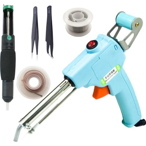 Electric soldering gun 110V 220V 60w solder gun automatic tin soldering iron set external heating plug professional tool kit