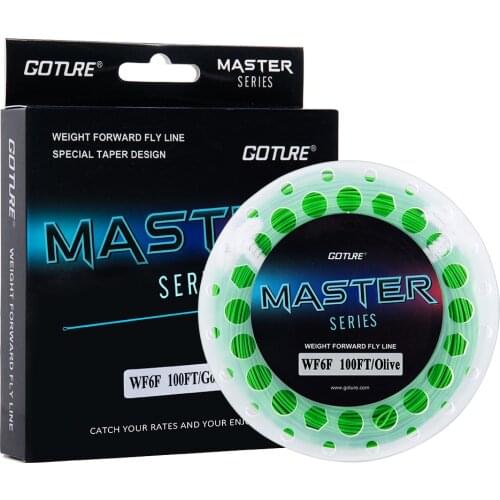 Goture Master Fly Fishing Line Weight Forward Floating Main Line 100FT/90FT #2-#10 4 color Available