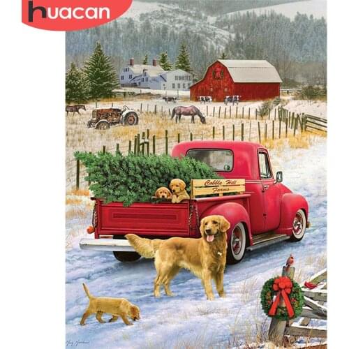 HUACAN Diamond Embroidery Dog Full Square Diamond Mosaic Animal Sale Cross Stitch Paintings On The Wall Decor For Home