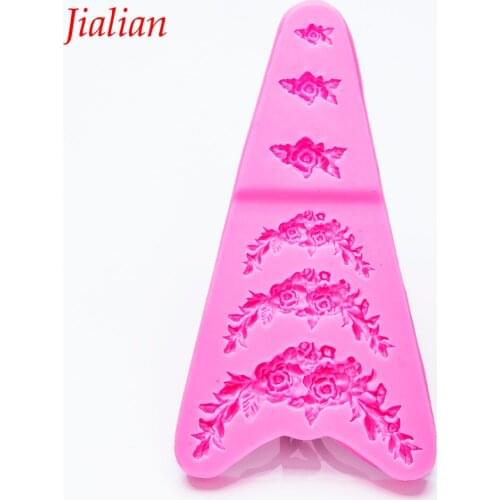 Angel Wings Food grade fondant cake silicone mold DIY Flower shaped for Reverse forming chocolate kitchen decoration tools F0993