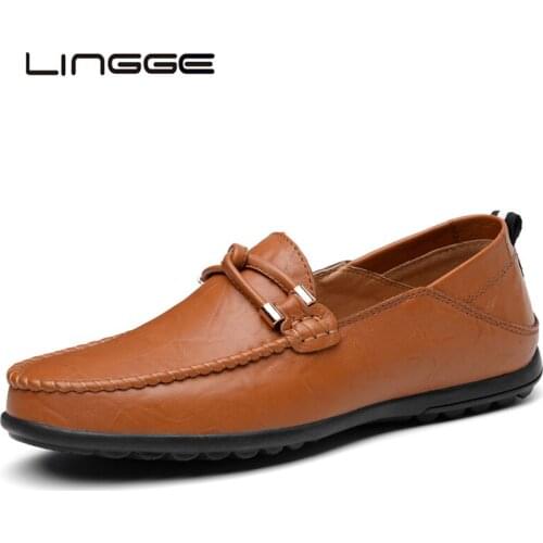 LINGGE Mens Loafers