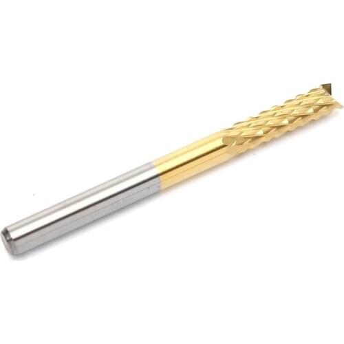 Best 1PC 3.175mm Tungsten Steel Titanium Coat Carbide End Mill Engraving Bits CNC PCB Rotary Burrs Milling Cutter Drill Bit