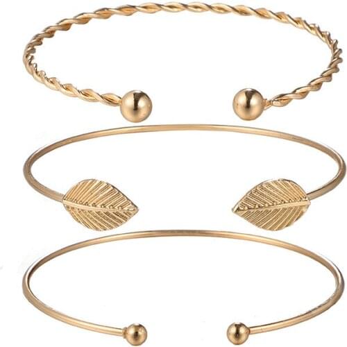 Trendy Gold Color Twisted Bracelets Bangles for Women Crystal Fashion Letter Multilayer Charm Bracelets Bohemian Jewelry Gifts