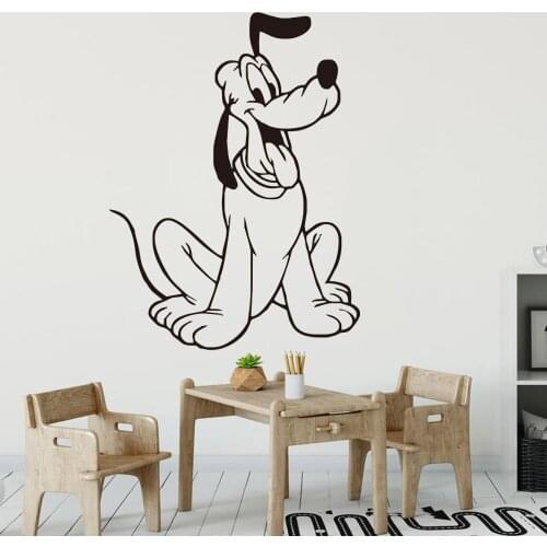 Cartoon Pluto Wall Decals Nursery Baby Room Home Decor Vinyl Nursery Interior Wall Sticker School Classroom Decoration Y982