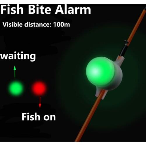 New Design Protable LED Night Fishing Rod Tip Clip Bite Alert Strike Long Casting Fishing Light Electronic Float Warning Light