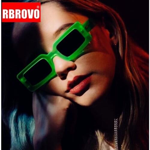 RBROVO Rectangle Sunglasses Women 2021 Luxury Brand Eyewear For Women/Men Vintage Eyeglasses Women Small Retro Oculos De Sol
