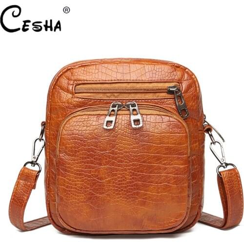 ​Luxury Leather Womens Shopping Shoulder Bag Durable Female Vintage Crossbody Travel Bag High Quality Girl Casual Zipper Bags