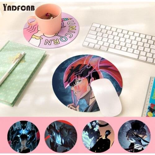 YNDFCNB New Printed Solo Leveling Computer Gaming round Mousemats Anti-Slip Laptop PC Mice Pad Mat gaming Mousepad