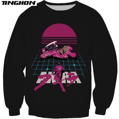 XS-7XL Akira Kaneda Neo Tokyo Anime Printed Crewneck Sweatshirt 2020 Hot sale Harajuku Fashion Men Long Sleeve Pullover
