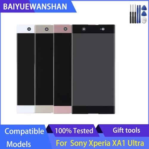 For Sony Xperia XA1 Ultra C7 G3221 G3212 G3223 G3226 LCD Display Touch Digitizer Assembly with Frame Replacement