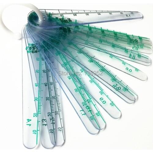 0.01mm 0.1mm 0.05mm 1mm 1.5mm 2mm JST Thickness Plastic Plug Feeler Gauge Gap Filler Measuring Tool With PVC Sheet