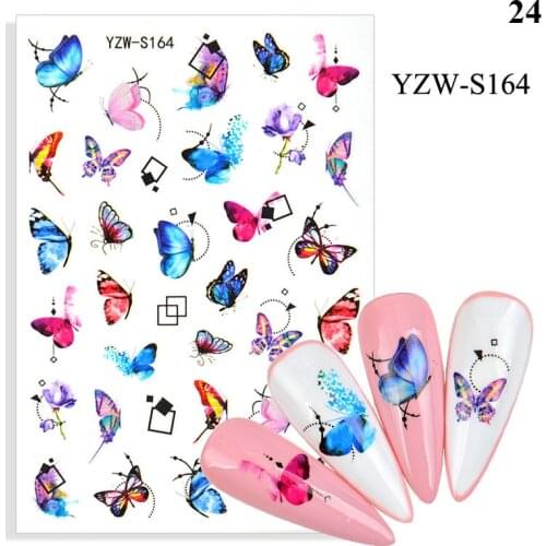 1Sheet Designer Abstract Pattern Gel Polish Nail Sticker Decals Sliders For Nails Art Decoration Accessories Manicure Tattoos