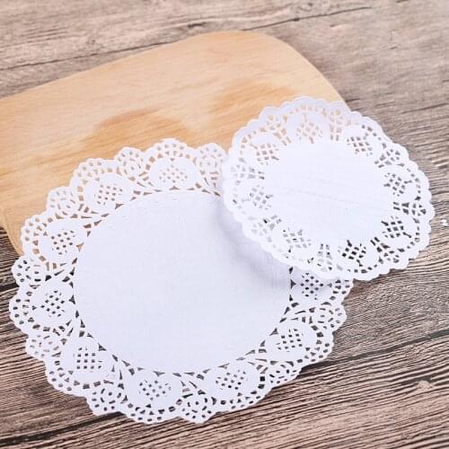 150Pcs 4.5''6.5'' 8.5''White Round Lace Paper Doilies Doyleys Vintage Coasters Placemat Craft Wedding Christmas Table Decoration