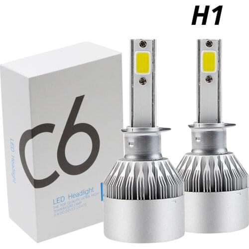 2PCS C6 Fog Light H1 Waterproof Car Lamp COB Auto Headlight 72W Spot Light Super Bright Led Car Bulb for Safe Night Car Daylight