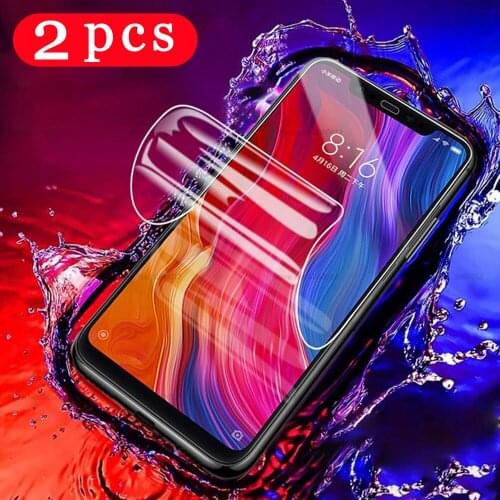 2Pcs soft full cover for xiaomi mi play 8 se 8 pro lite hydrogel film mi 6X 6 phone screen protector Not Glass protective film