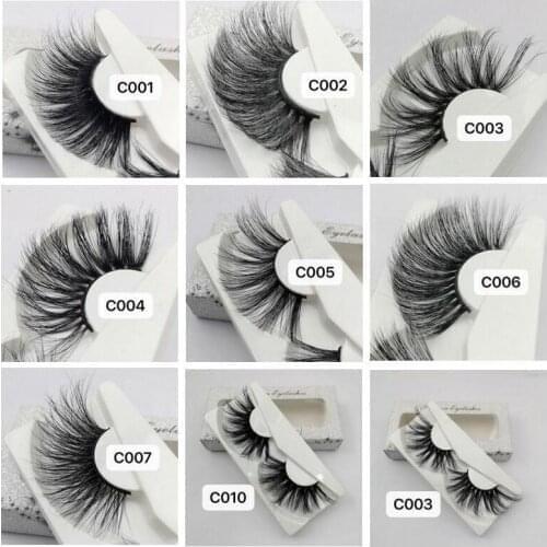 30pcs Multilayers Handmade 30mm Lashes 100% Mink Hair False Eyelashes Wispy Fluffy Lashes Thick Long Eye Makeup