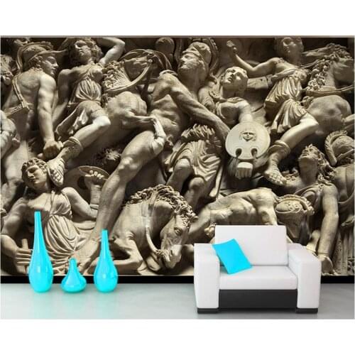 3d customized wallpaper wall 3d wallpaper Roman figure statue sandstone backdrop mural living 3d wallpaper