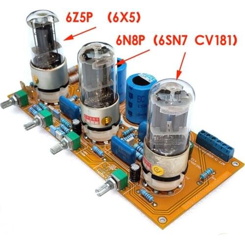 6SN7 6N8P tube tone pre-stage tuning board, bile pre-stage, 6Z5 bile rectifier. Frequency response: 20HZ-28KHZ, gain: 5 times