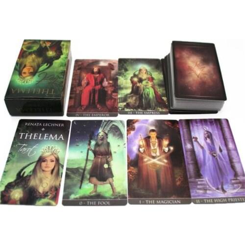 78 Cards Deck Thelema Tarot English Oracle Playing Card Family Party Board Game Guidance Divination Fate