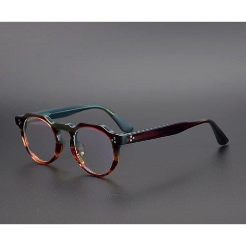 Acetate Glasses Frame Men Women Handmade Vintage Square Eyeglasses Optical Myopia Prescription Eyeglasses Frames Clear Eyewear