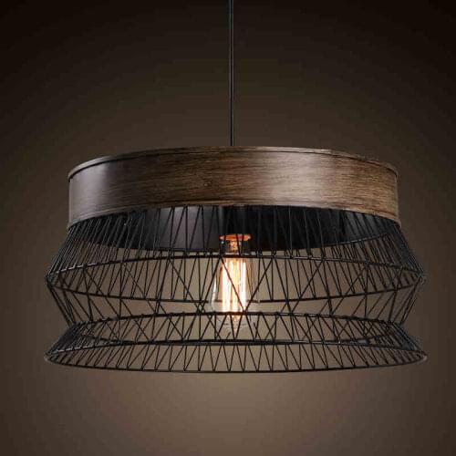 American Countryside Reticular Wrought Iron Foyer Pendant Light Bird Cage Cafe / Bar / Dinner Decoration Lamp Free Shipping