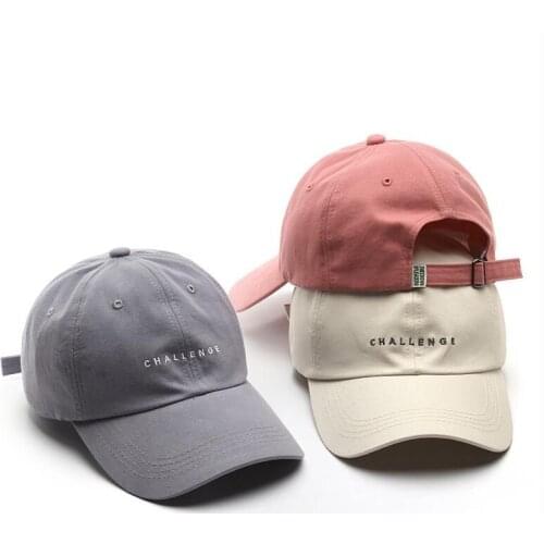 2021 New CHALLENGE letter embroidery baseball cap summer fashion sun hat men and women casual stretch cap challenge hip-hop cap